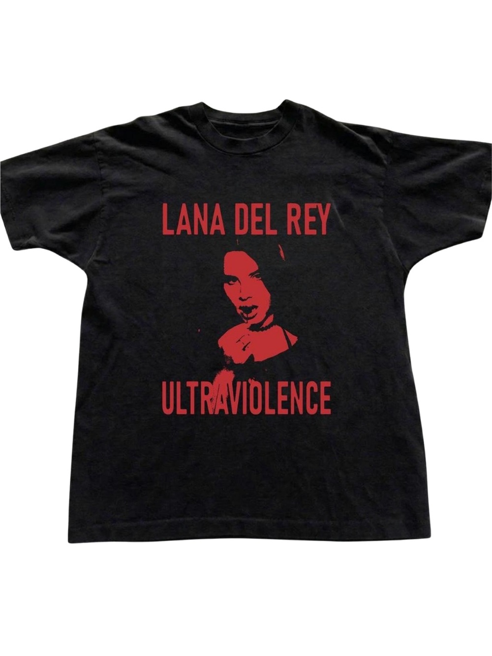Gildan Lana Del Rey Black & Red Graphic Tee